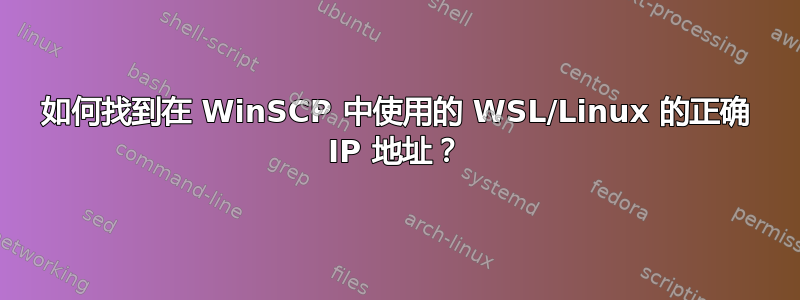 如何找到在 WinSCP 中使用的 WSL/Linux 的正确 IP 地址？