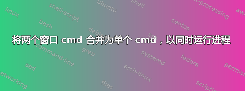 将两个窗口 cmd 合并为单个 cmd，以同时运行进程