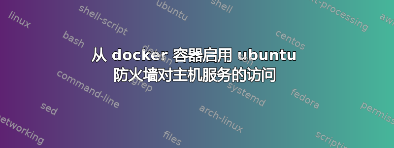 从 docker 容器启用 ubuntu 防火墙对主机服务的访问