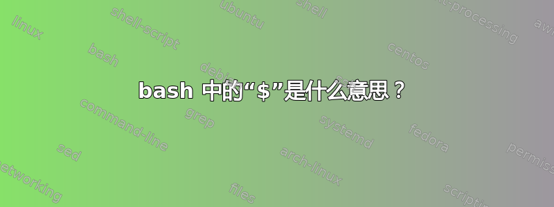 bash 中的“$”是什么意思？