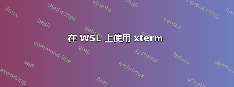 在 WSL 上使用 xterm