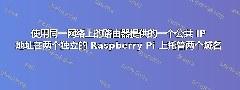 使用同一网络上的路由器提供的一个公共 IP 地址在两个独立的 Raspberry Pi 上托管两个域名