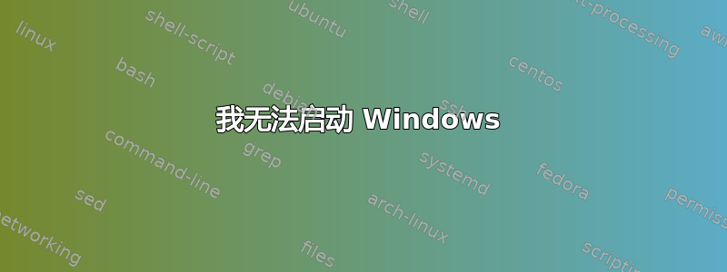 我无法启动 Windows