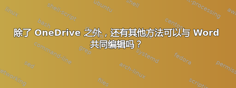 除了 OneDrive 之外，还有其他方法可以与 Word 共同编辑吗？