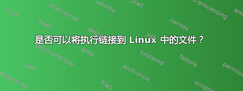 是否可以将执行链接到 Linux 中的文件？