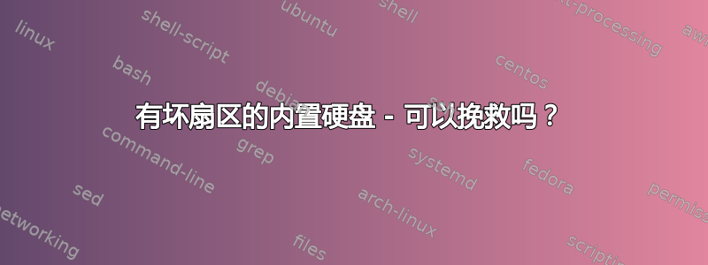 有坏扇区的内置硬盘 - 可以挽救吗？