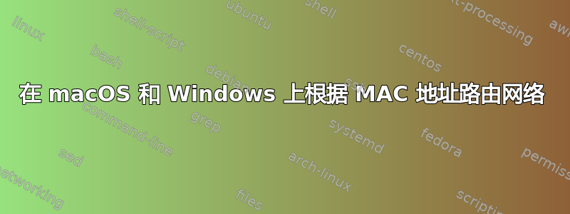 在 macOS 和 Windows 上根据 MA​​C 地址路由网络