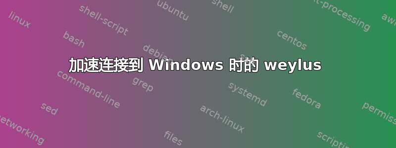 加速连接到 Windows 时的 weylus