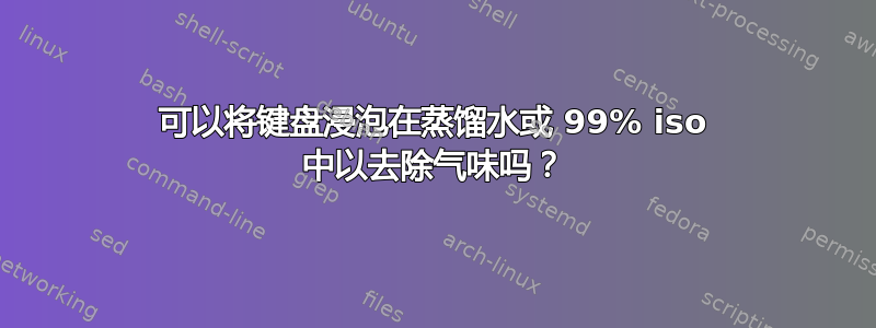 可以将键盘浸泡在蒸馏水或 99% iso 中以去除气味吗？