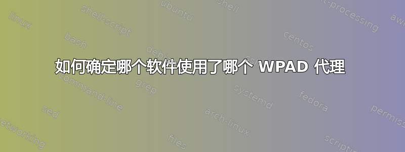 如何确定哪个软件使用了哪个 WPAD 代理