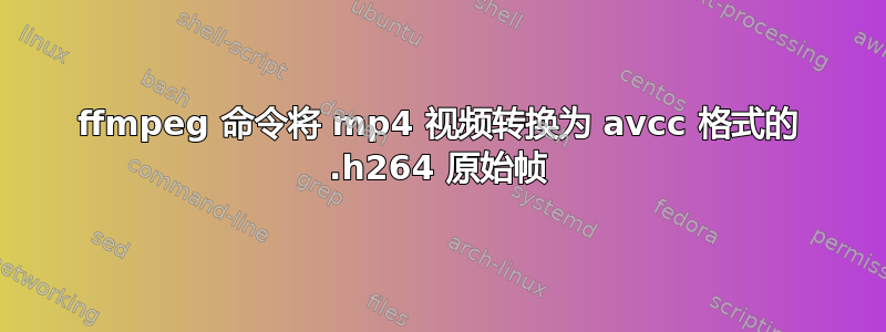 ffmpeg 命令将 mp4 视频转换为 avcc 格式的 .h264 原始帧