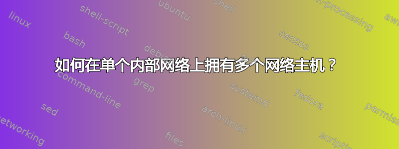 如何在单个内部网络上拥有多个网络主机？