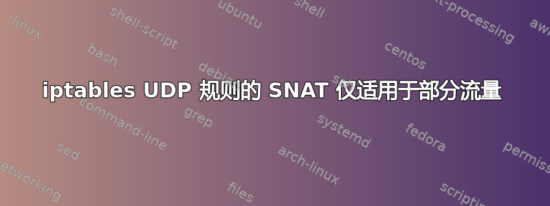 iptables UDP 规则的 SNAT 仅适用于部分流量