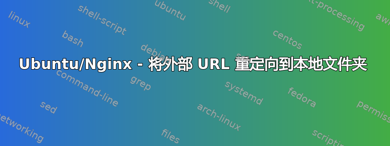 Ubuntu/Nginx - 将外部 URL 重定向到本地文件夹