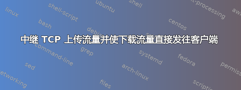 中继 TCP 上传流量并使下载流量直接发往客户端