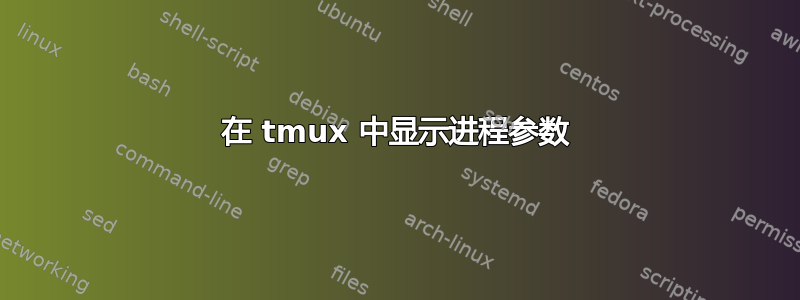 在 tmux 中显示进程参数