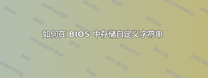 如何在 BIOS 中存储自定义字符串