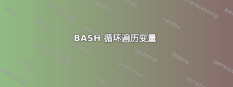 BASH 循环遍历变量