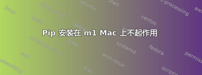 Pip 安装在 m1 Mac 上不起作用