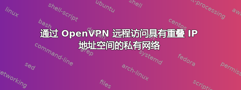 通过 OpenVPN 远程访问具有重叠 IP 地址空间的私有网络