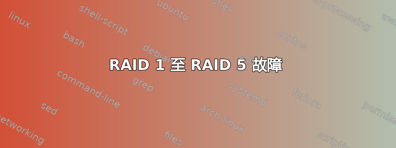 RAID 1 至 RAID 5 故障