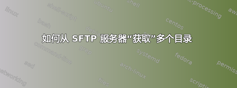 如何从 SFTP 服务器“获取”多个目录