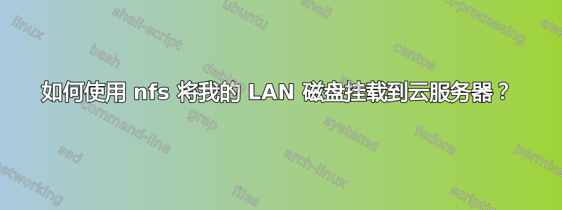 如何使用 nfs 将我的 LAN 磁盘挂载到云服务器？