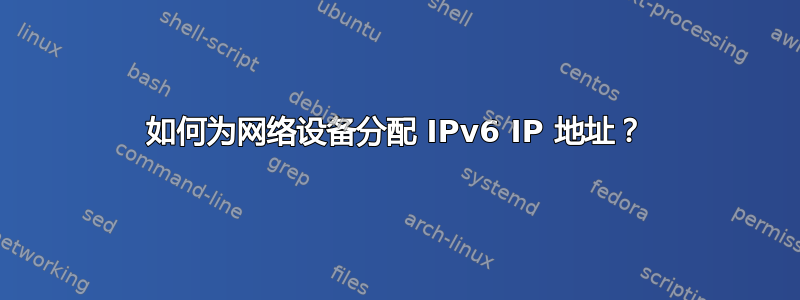 如何为网络设备分配 IPv6 IP 地址？