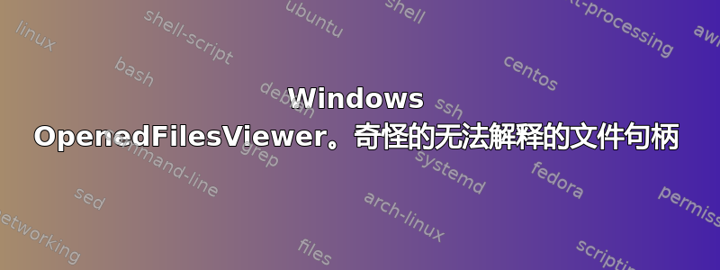 Windows OpenedFilesViewer。奇怪的无法解释的文件句柄