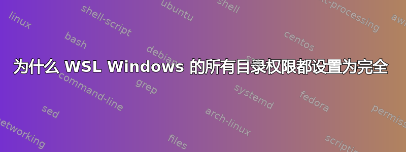 为什么 WSL Windows 的所有目录权限都设置为完全