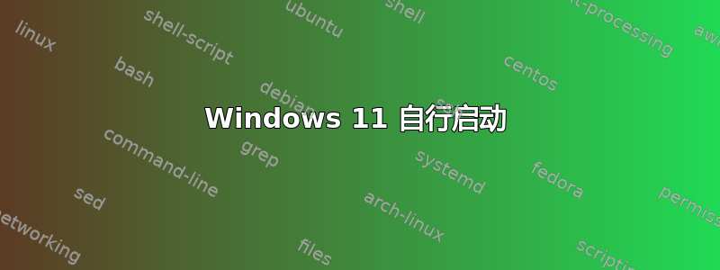 Windows 11 自行启动