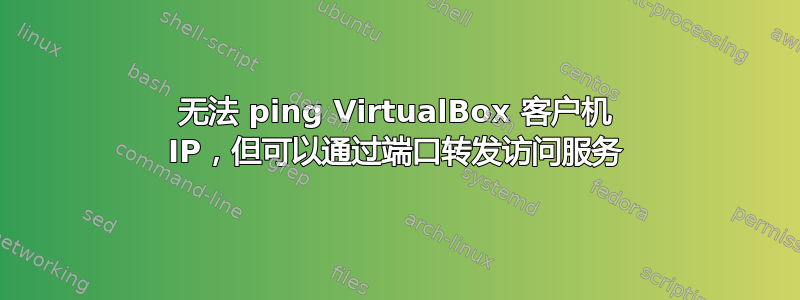 无法 ping VirtualBox 客户机 IP，但可以通过端口转发访问服务