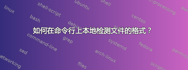 如何在命令行上本地检测文件的格式？