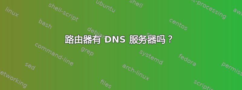 路由器有 DNS 服务器吗？