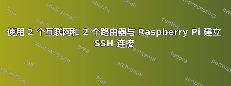 使用 2 个互联网和 2 个路由器与 Raspberry Pi 建立 SSH 连接