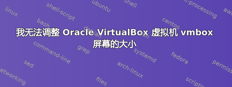 我无法调整 Oracle VirtualBox 虚拟机 vmbox 屏幕的大小