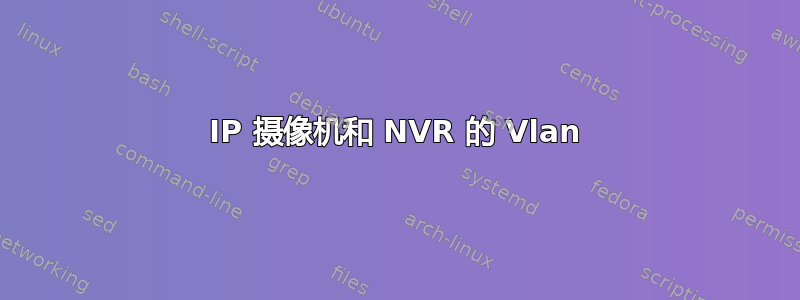 IP 摄像机和 NVR 的 Vlan