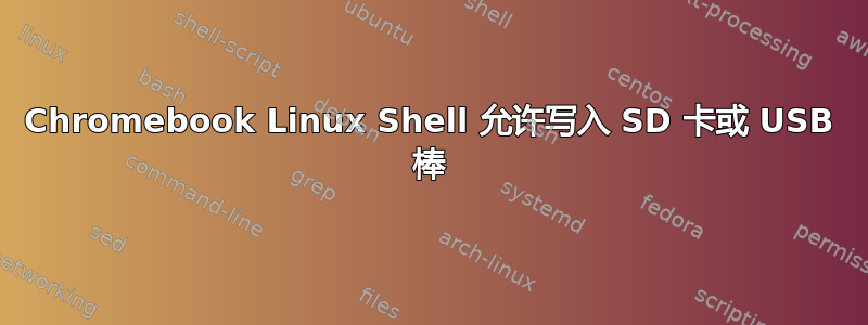 Chromebook Linux Shell 允许写入 SD 卡或 USB 棒