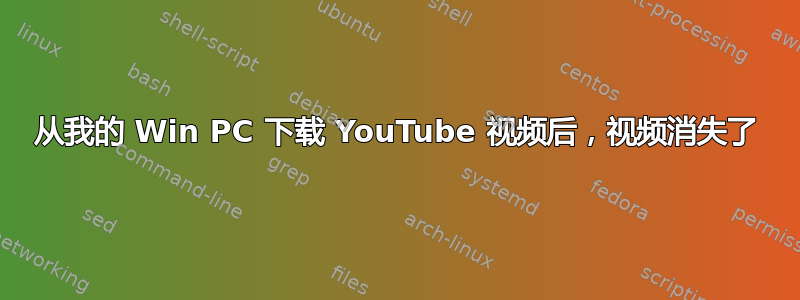 从我的 Win PC 下载 YouTube 视频后，视频消失了