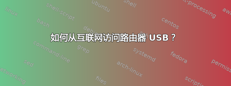 如何从互联网访问路由器 USB？