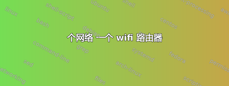 2 个网络 一个 wifi 路由器