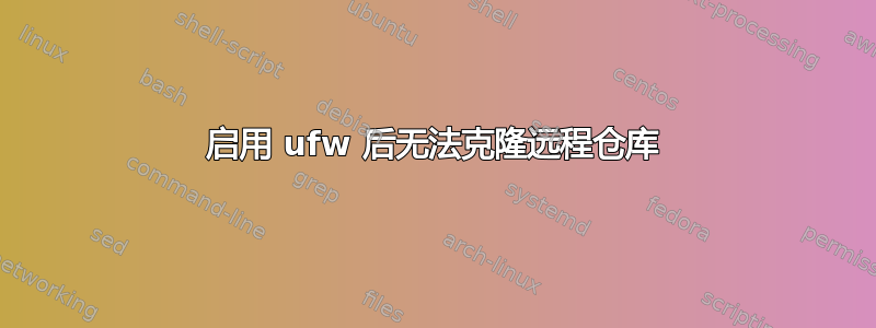 启用 ufw 后无法克隆远程仓库