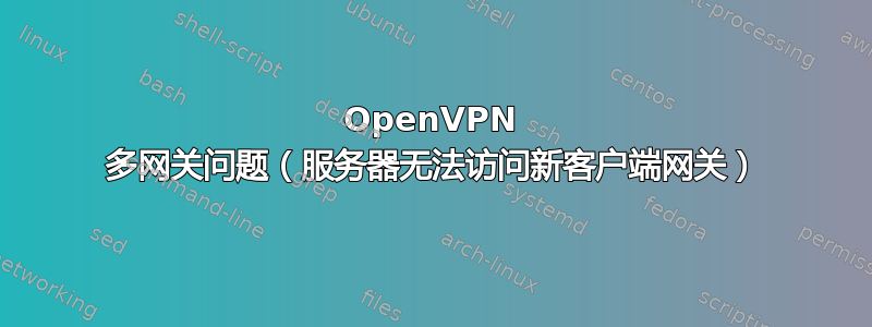 OpenVPN 多网关问题（服务器无法访问新客户端网关）