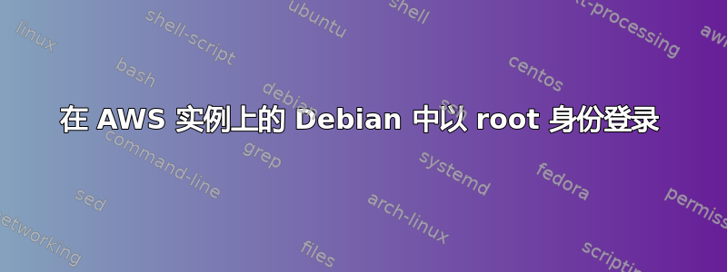 在 AWS 实例上的 Debian 中以 root 身份登录