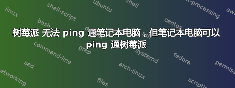 树莓派 无法 ping 通笔记本电脑，但笔记本电脑可以 ping 通树莓派