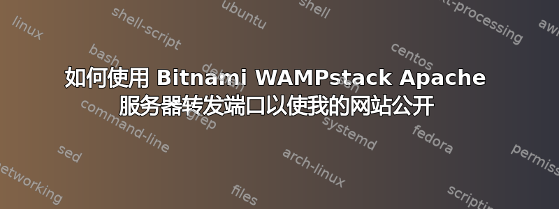 如何使用 Bitnami WAMPstack Apache 服务器转发端口以使我的网站公开