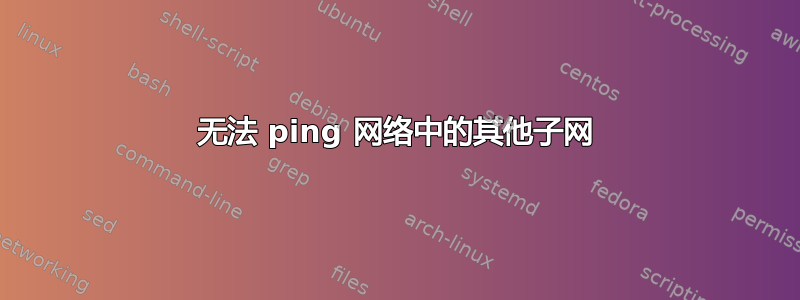 无法 ping 网络中的其他子网