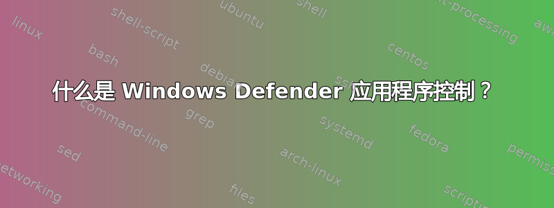 什么是 Windows Defender 应用程序控制？