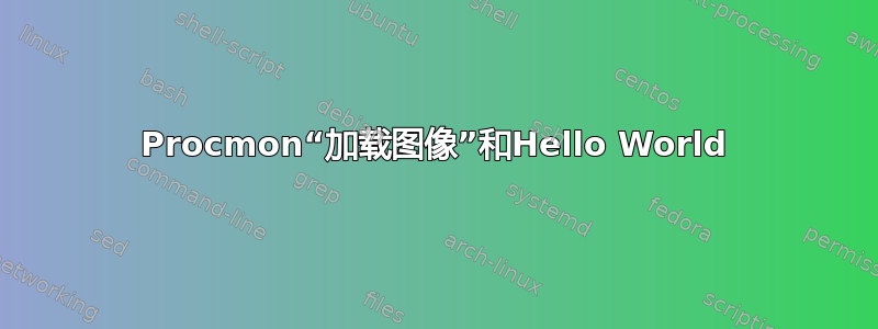 Procmon“加载图像”和Hello World