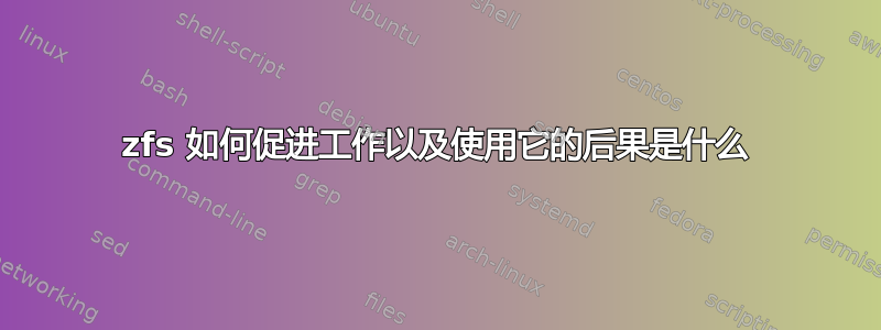 zfs 如何促进工作以及使用它的后果是什么